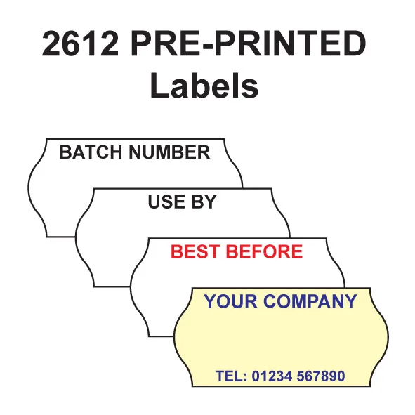 Printed price gun labels