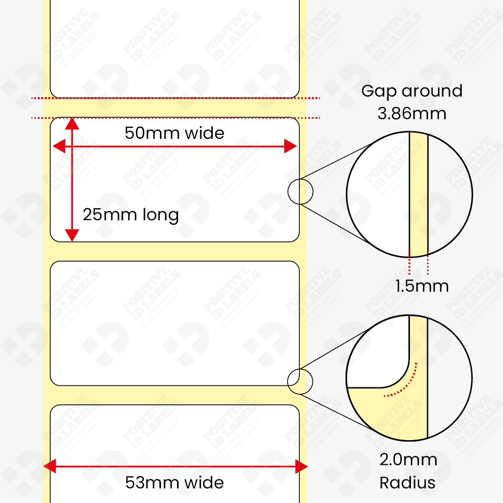 50x25mm Direct Thermal Labels - Image 2