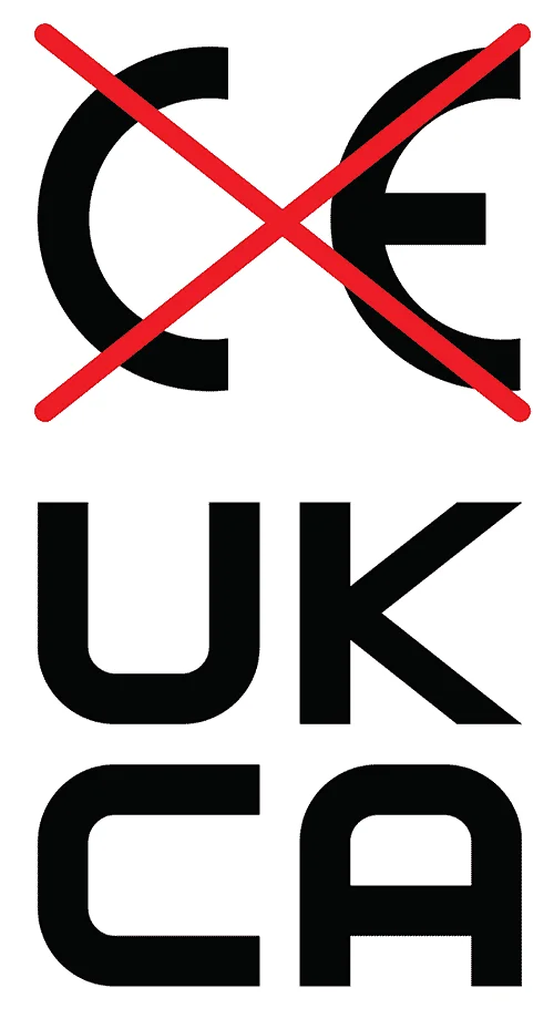 UKCA graphic indicating redundane CE style