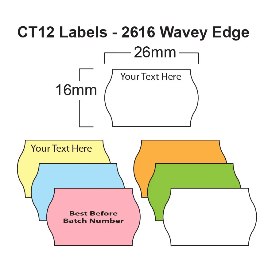 CT12 -series pricing gun labels