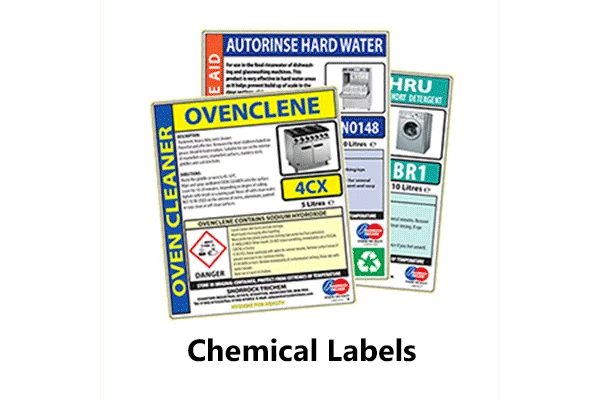 Chemical labels with CLP data