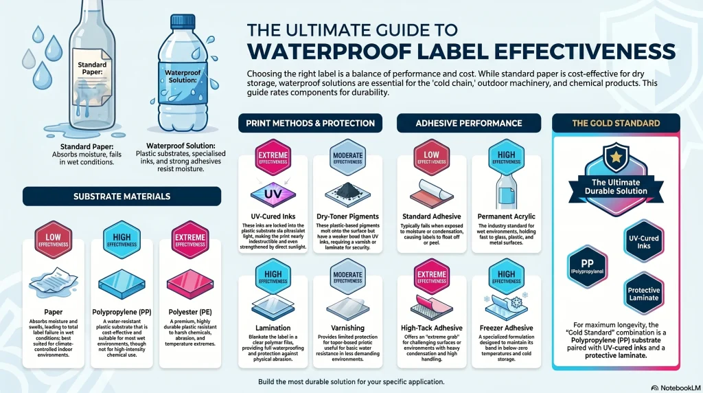 waterproof stickers infographic