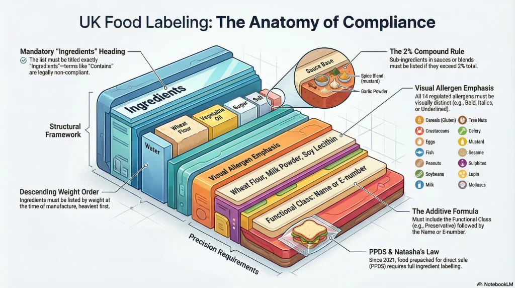 ingredients labelling guide and requirements for food businesses