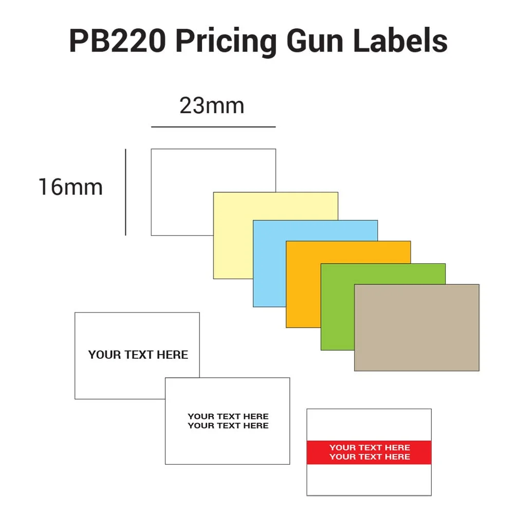 Pricing gun labels