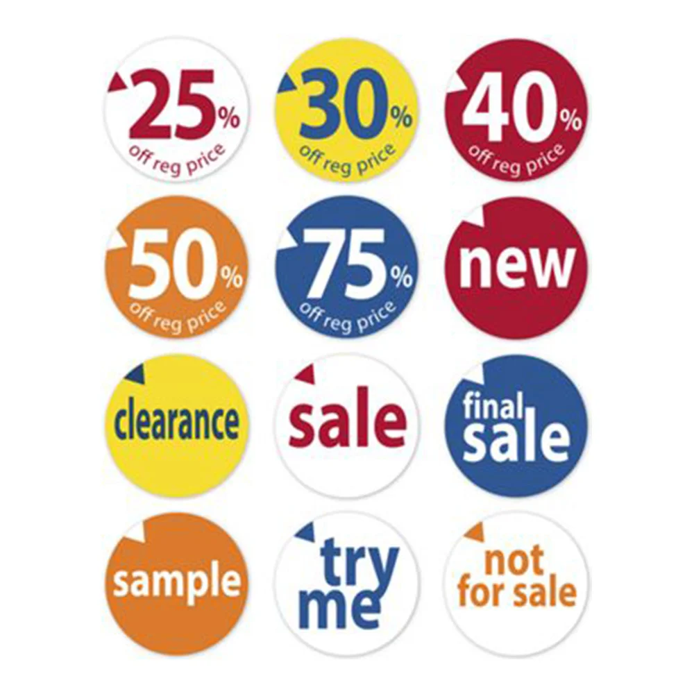 sale promotional labels