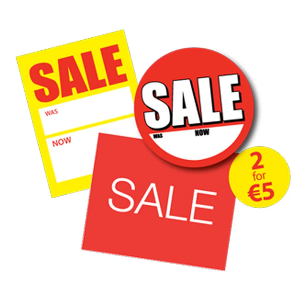 Sale price and price correction labels
