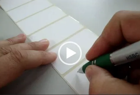 Screen shot of labelling by hand