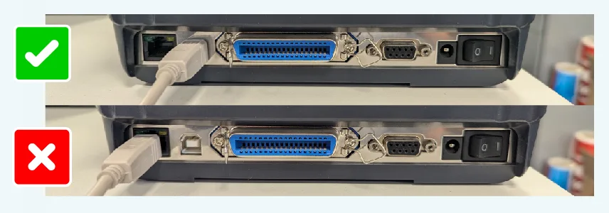 TSC USB Port not Network Port
