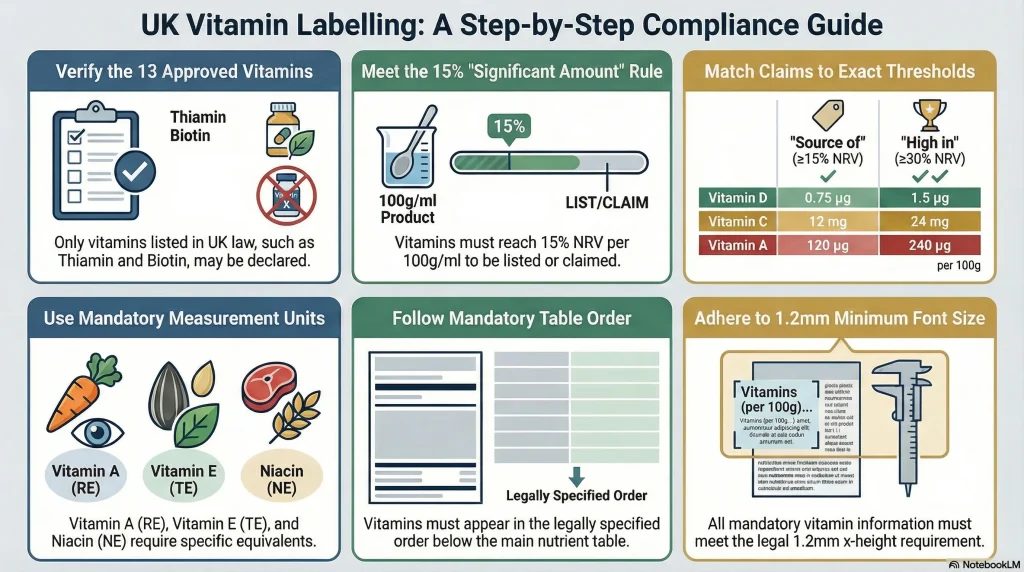UK Vitamin Labelling Compliance Guide