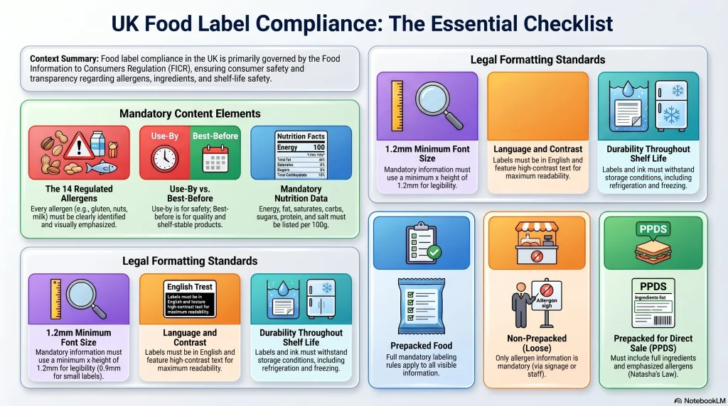 food labelling compliance checklist