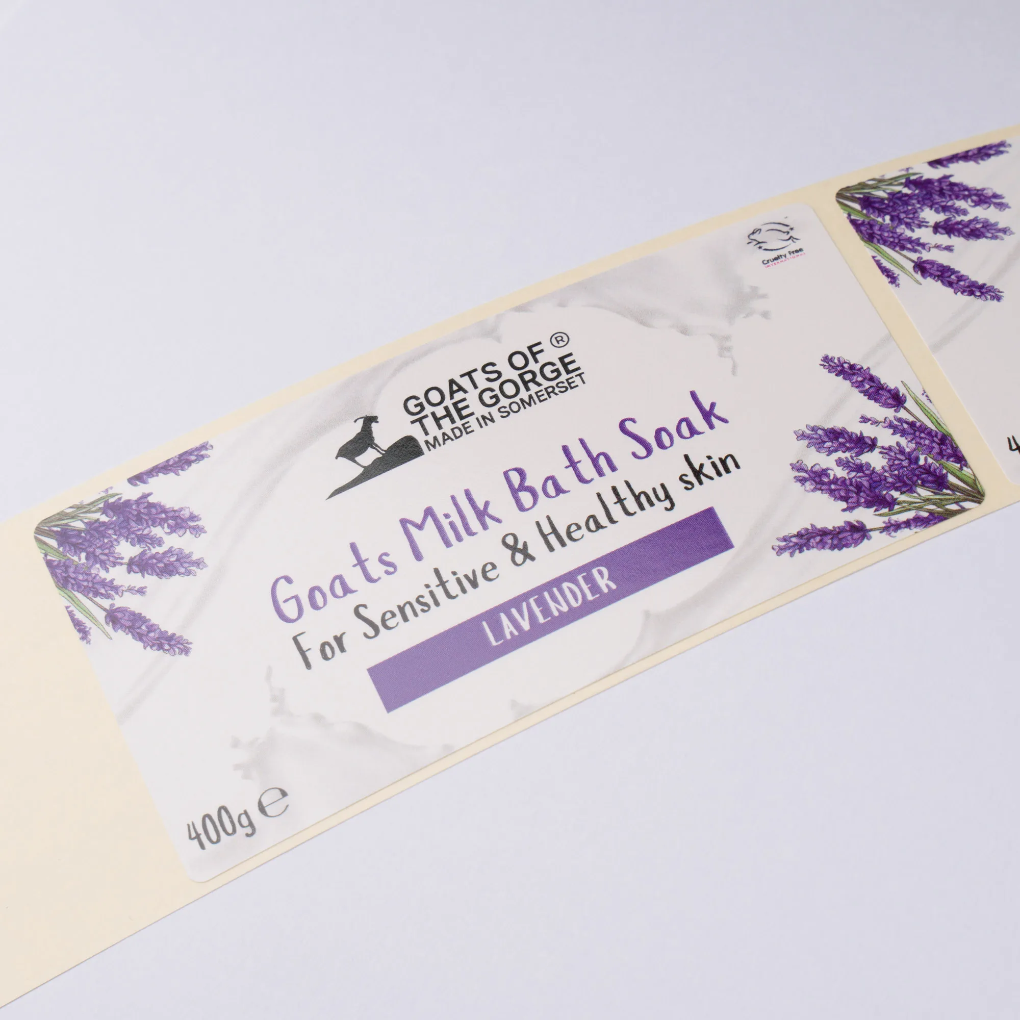 goats milk cosmetic label for skincare