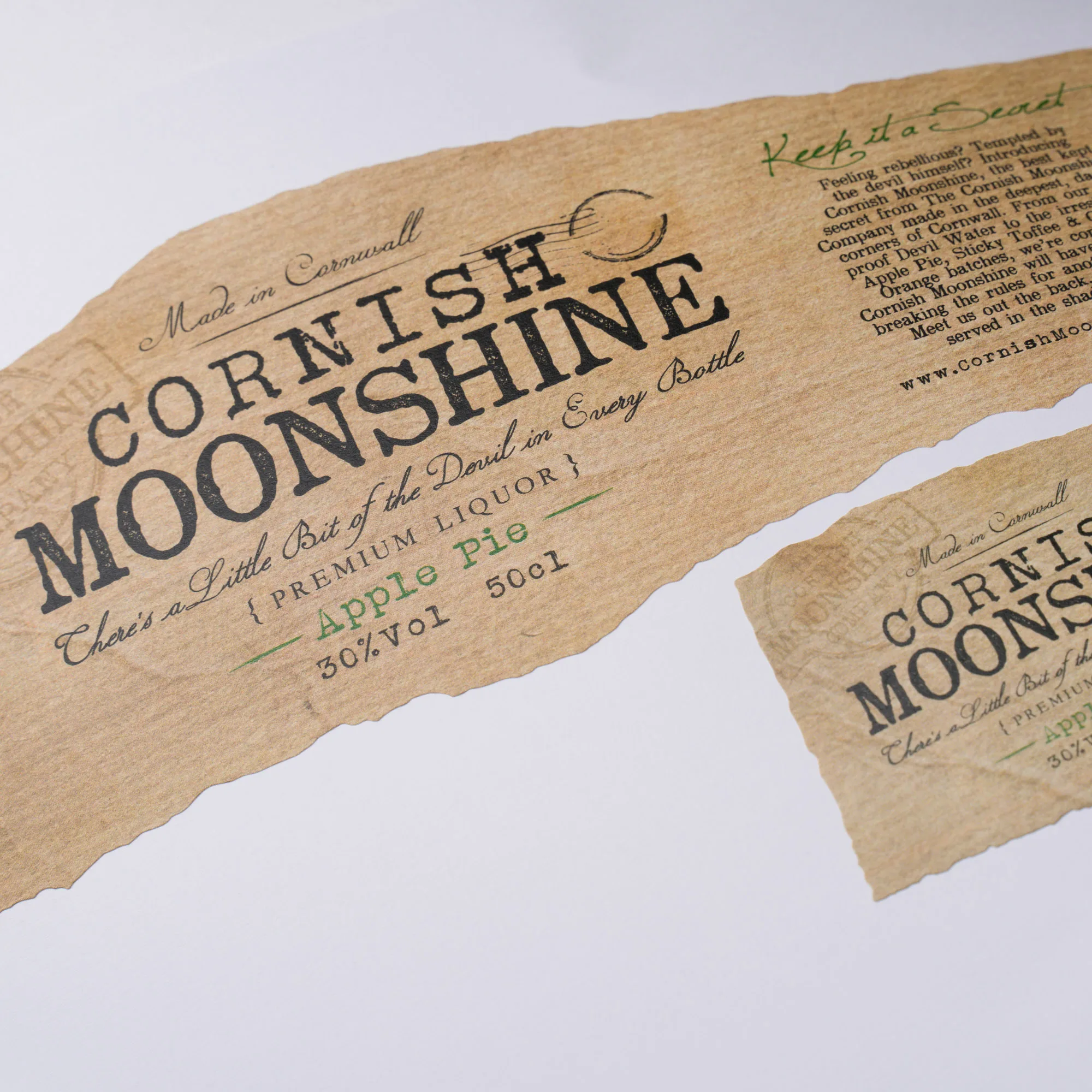 moonshine label for alcholic drink