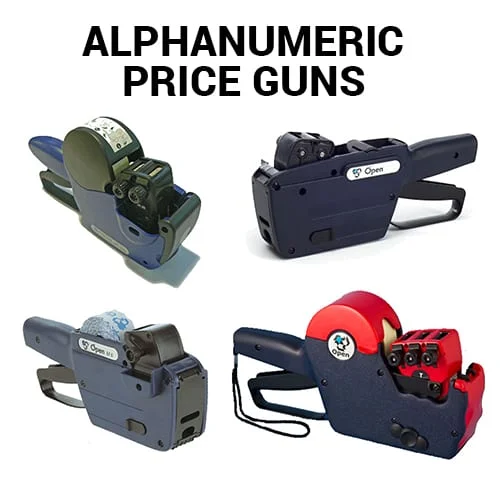 Alphanumeric labelling guns