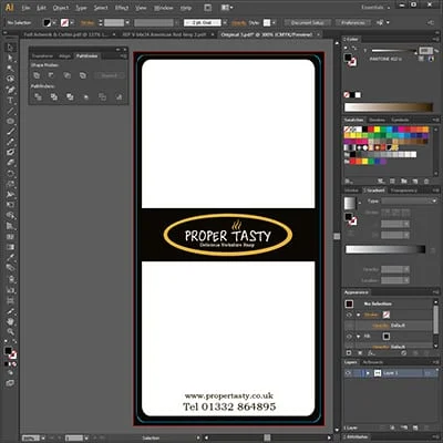 Artwork being worked on in computer