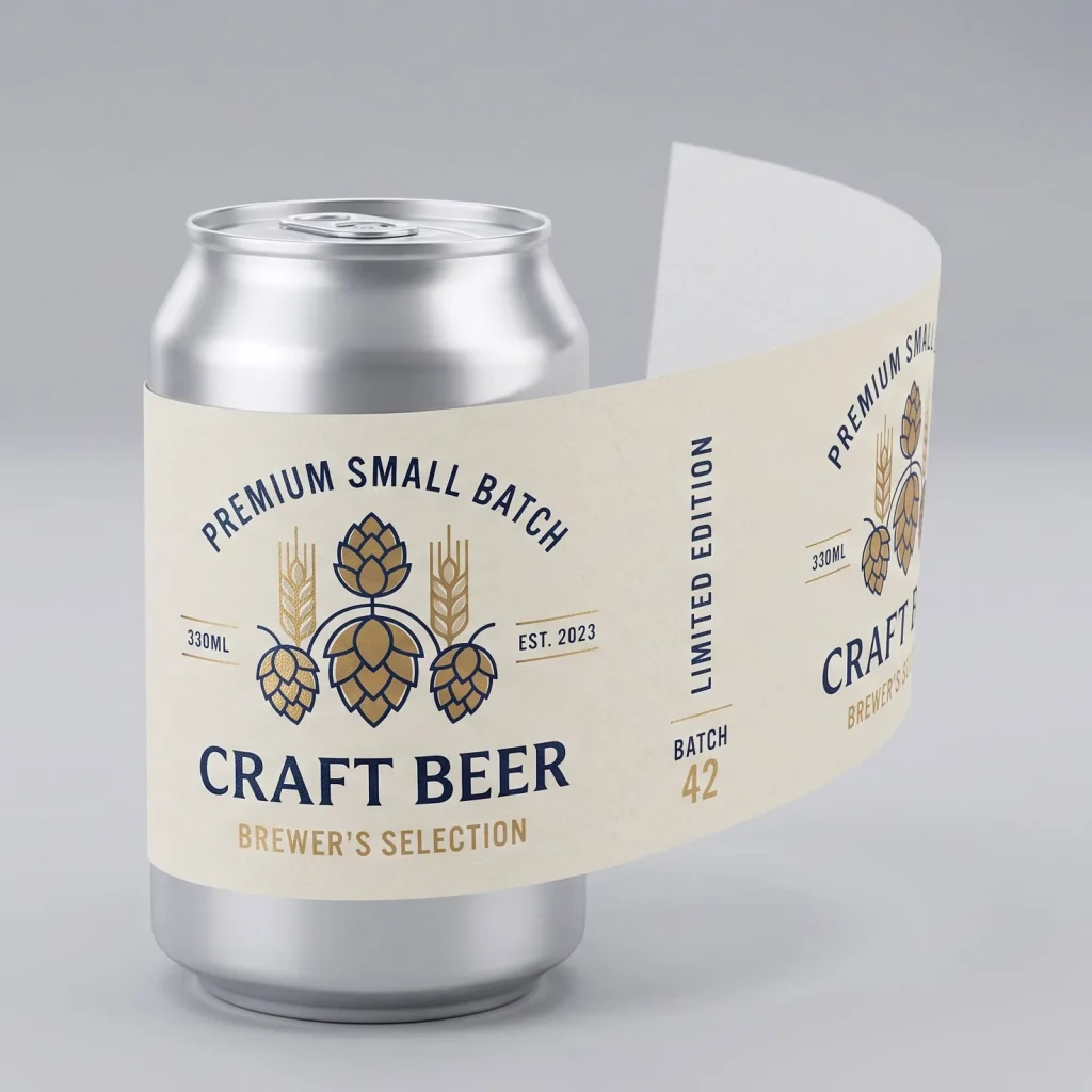 beer can label