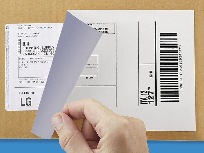 Blockout label on product for overlabelling