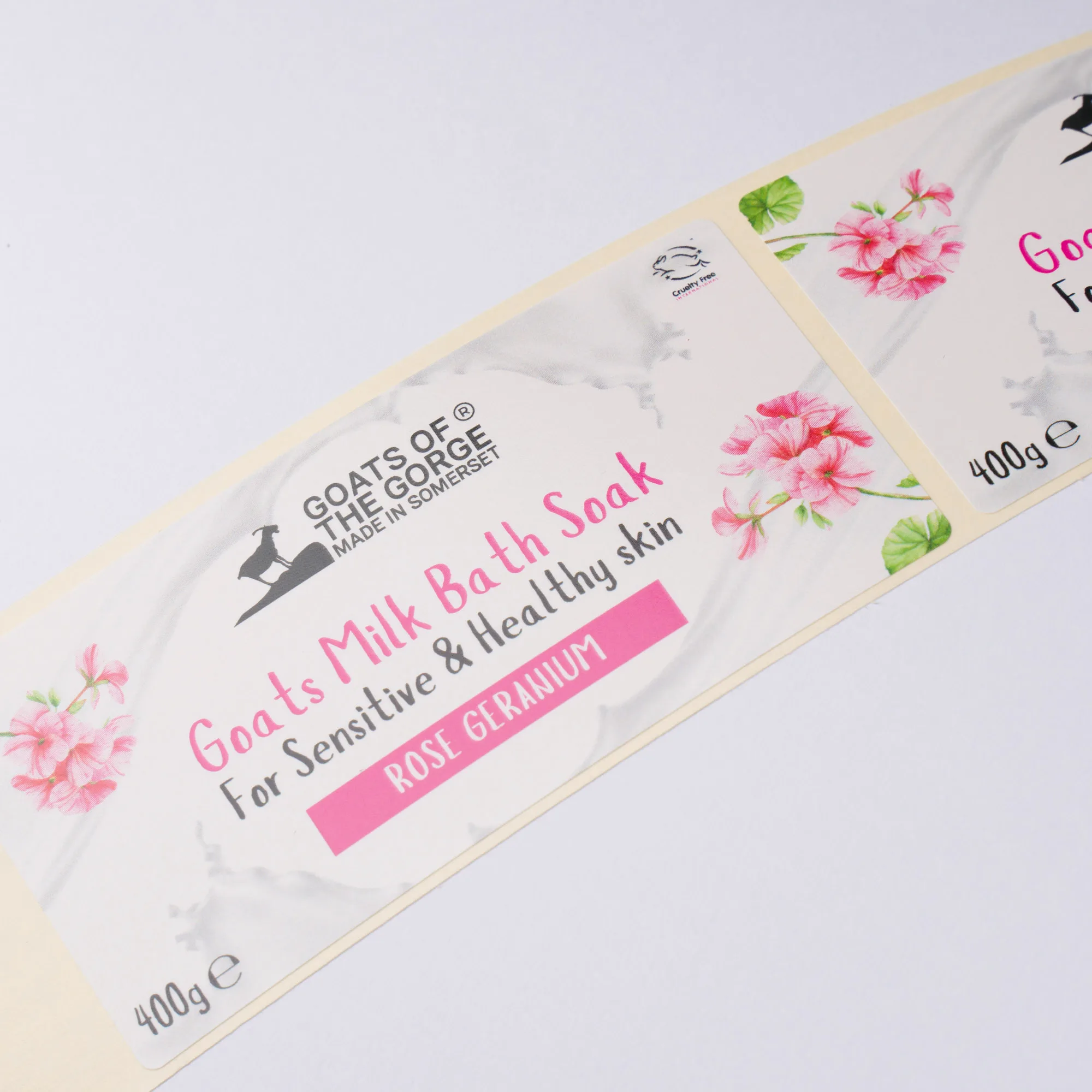 goats milk cosmetic label for skincare