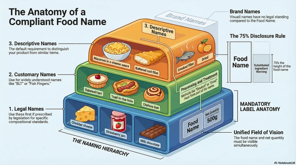 UK and EU food name labelling infographic