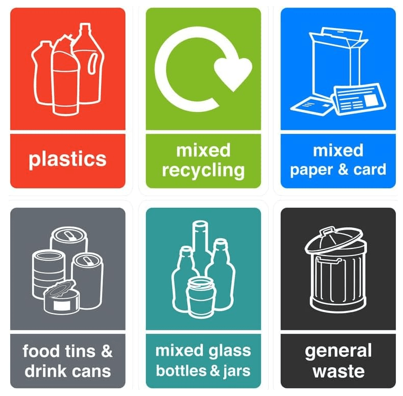example designs for bin label stickers