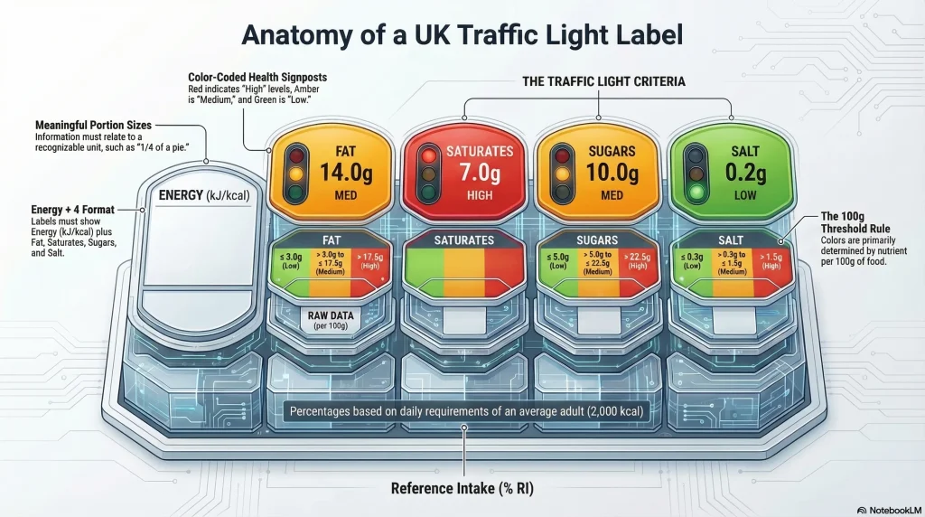 traffic llight food labelling infographic