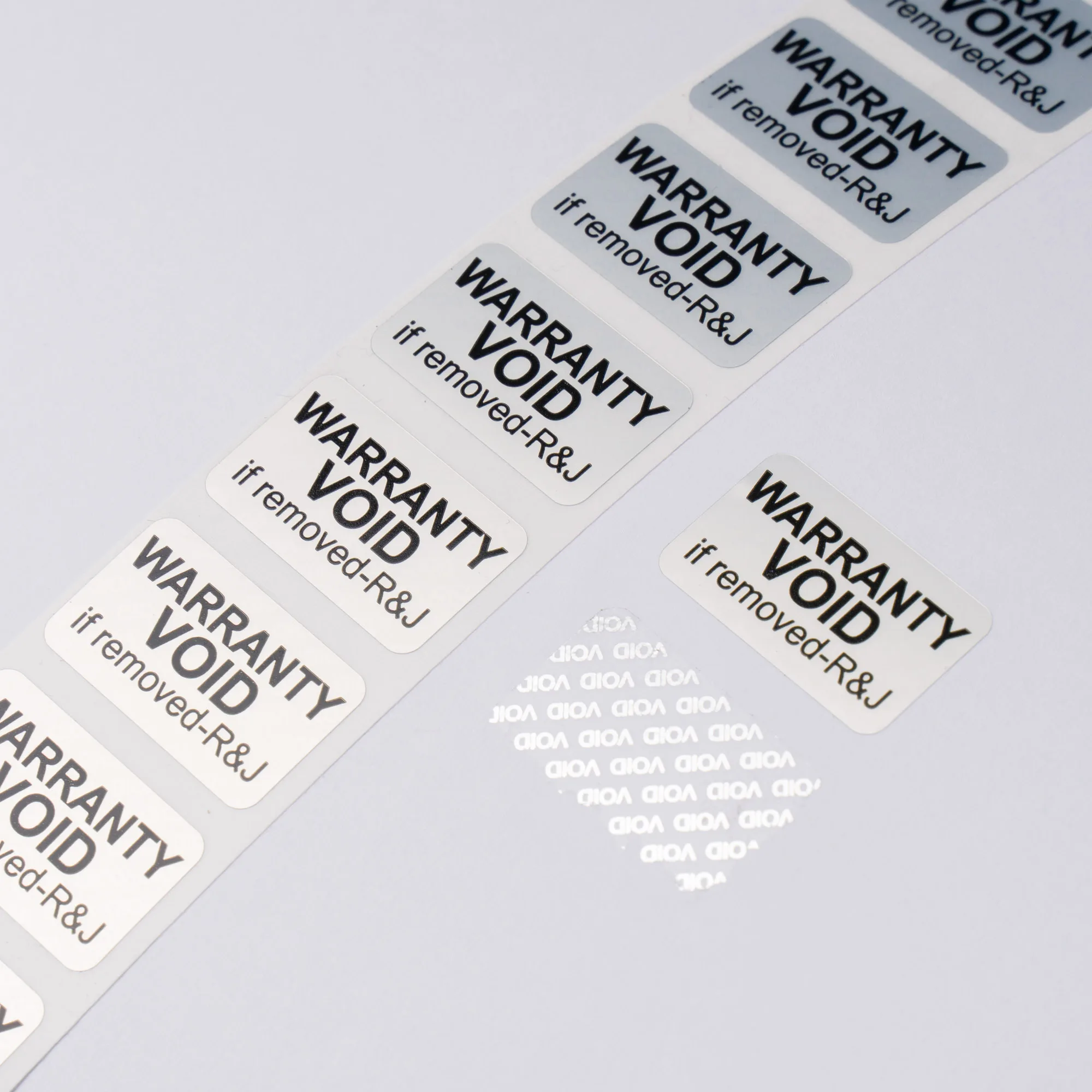 void security label for tamper evidence product security